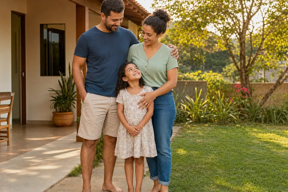 Família amparada por seguro de vida em Jataí